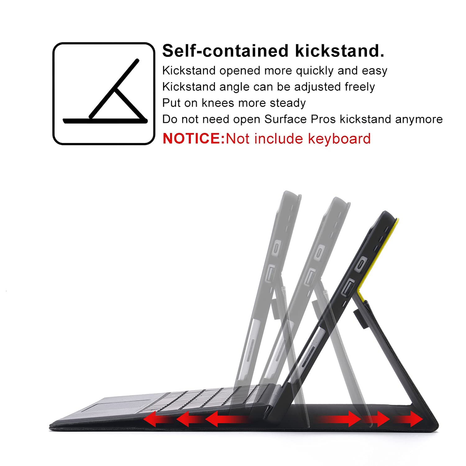 Amazon.com: Omnpak Surface Pro X Case 13 Inch, Multiple Angle
